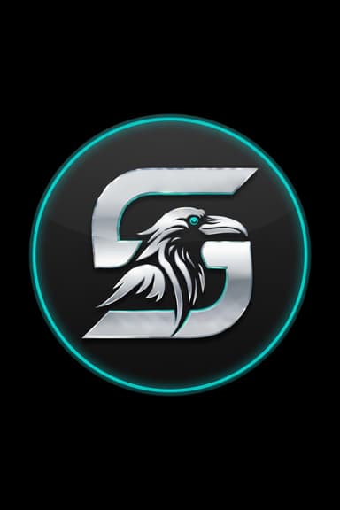 .skr Studio chrome raven logo
